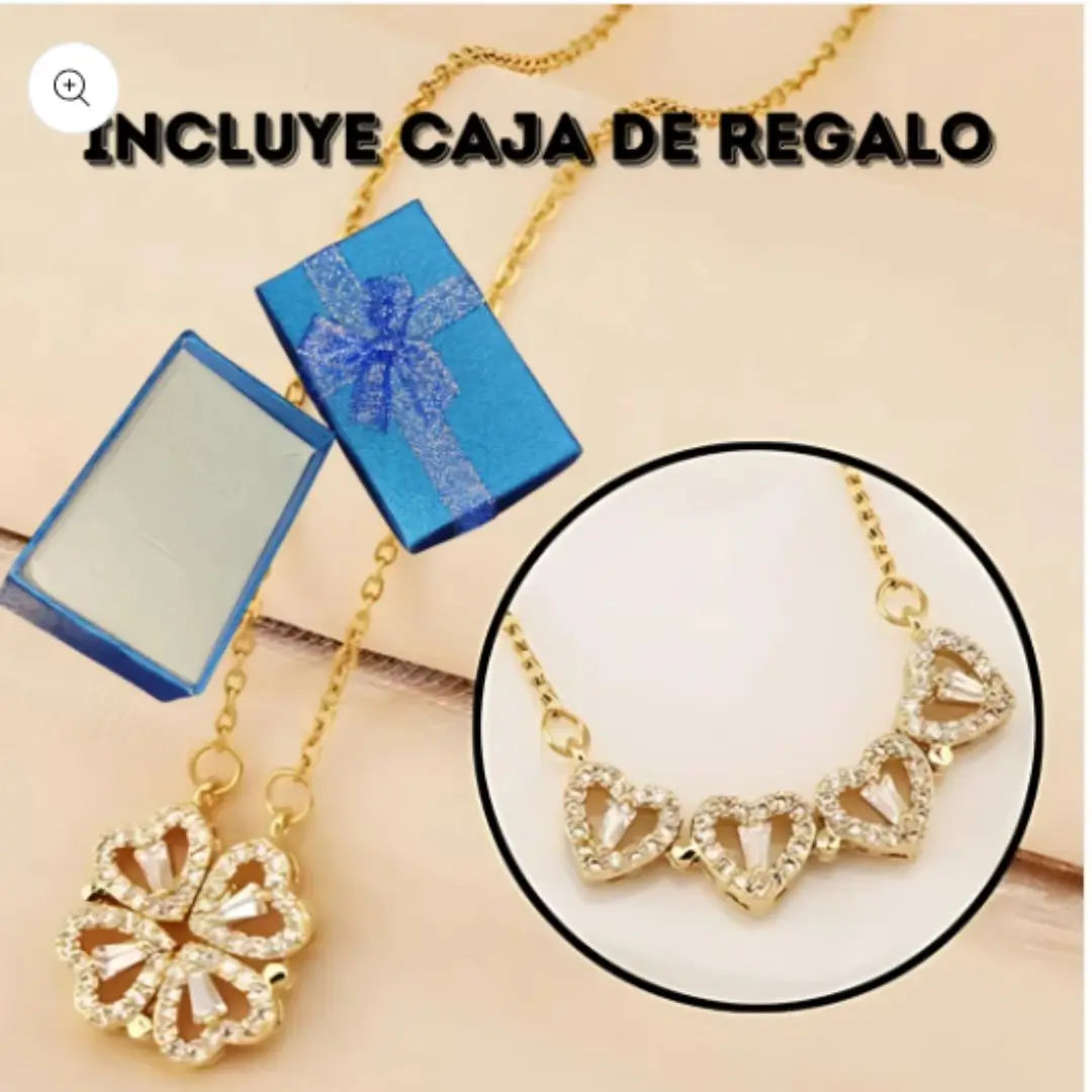 ¡EXCLUSIVO! COLLAR DE TREBOL 2 EN 1