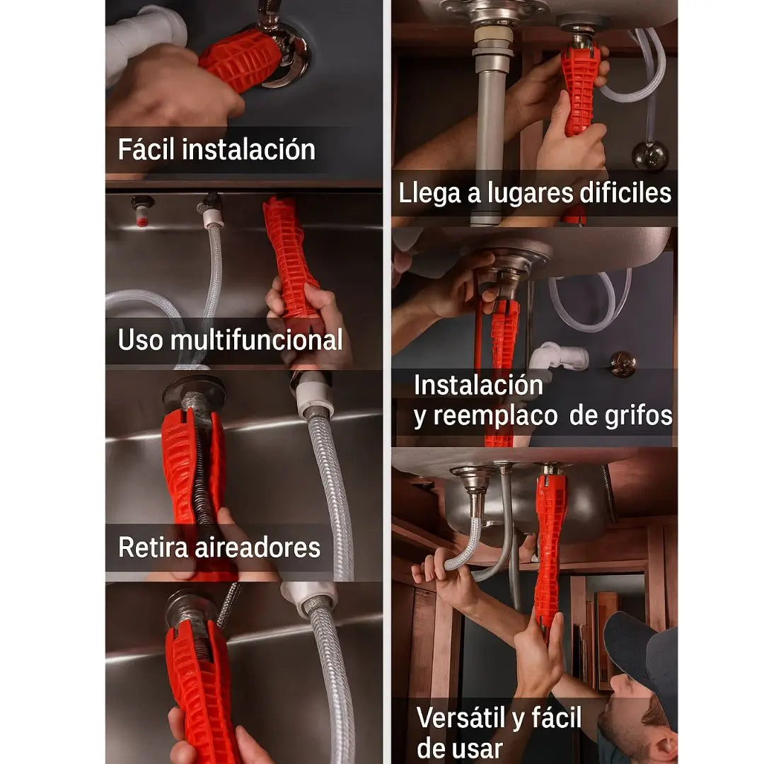 Llave de Grifo 8 en 1 + Obsequio Gratis