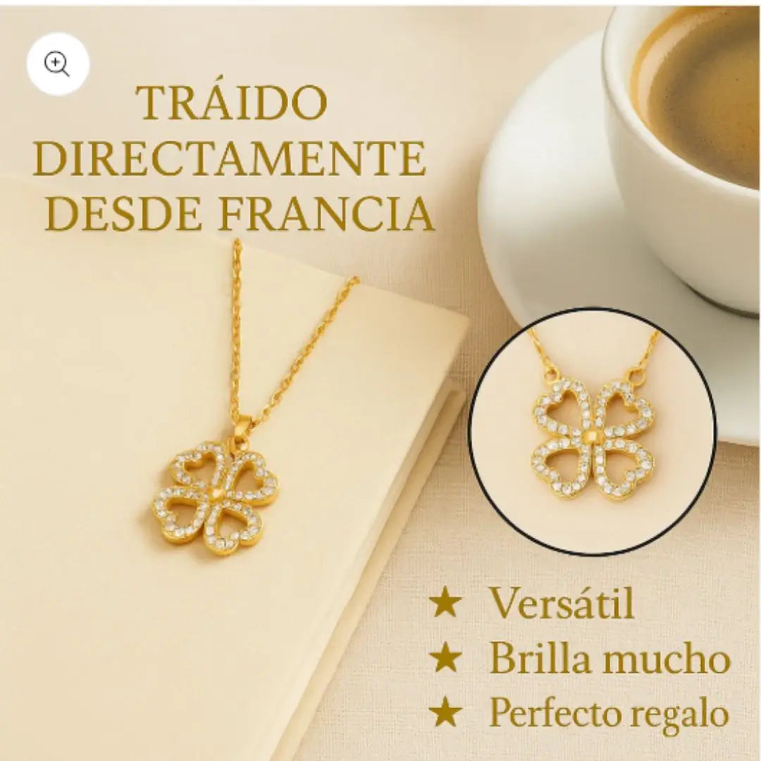 ¡EXCLUSIVO! COLLAR DE TREBOL 2 EN 1