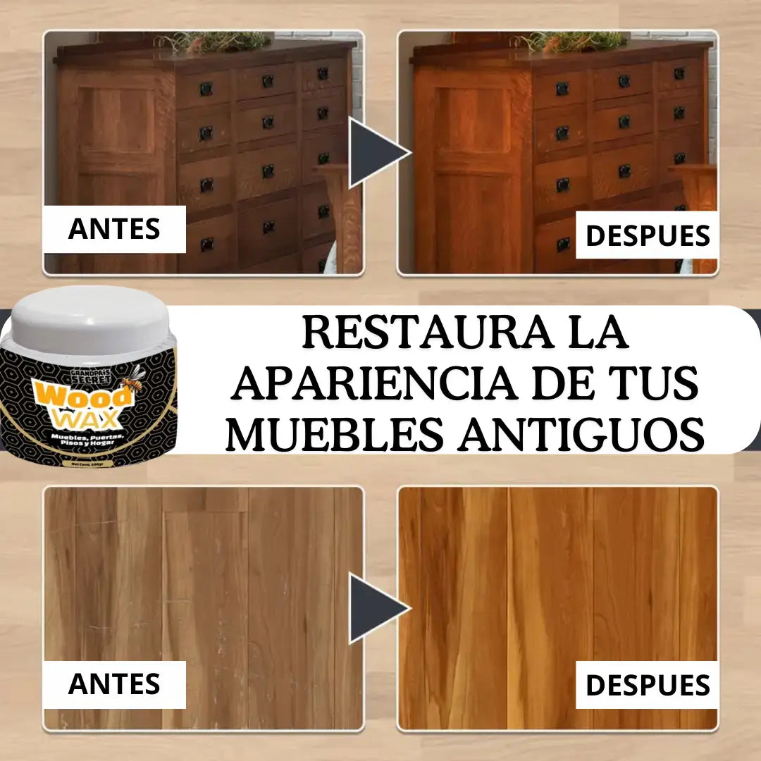 Promo 2x1 Cera Abeja Natural para todo tipo de Madera
