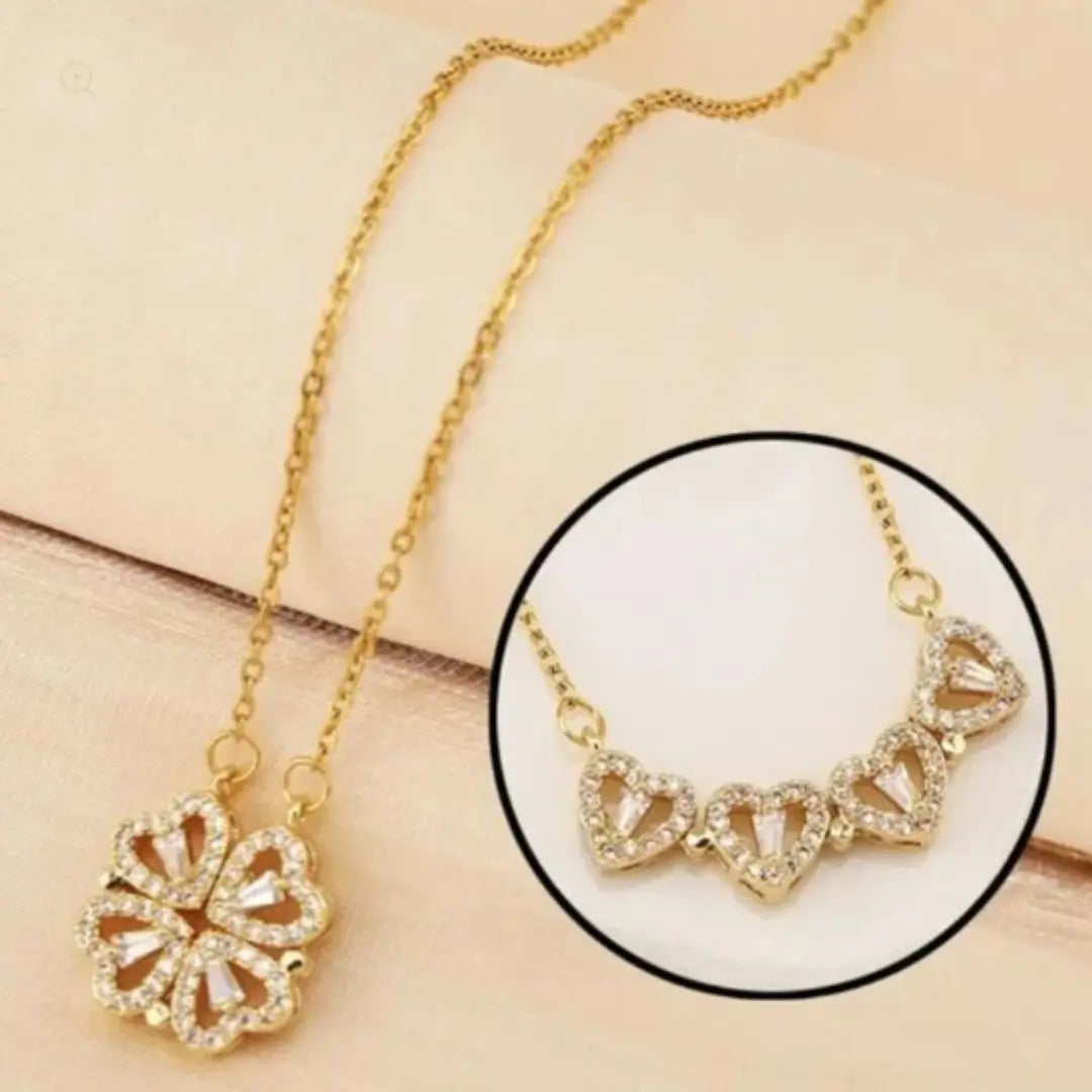 ¡EXCLUSIVO! COLLAR DE TREBOL 2 EN 1