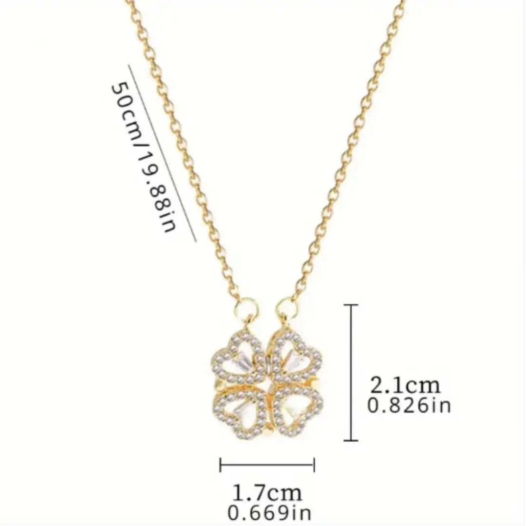 ¡EXCLUSIVO! COLLAR DE TREBOL 2 EN 1