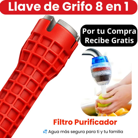 Llave de Grifo 8 en 1 + Obsequio Gratis