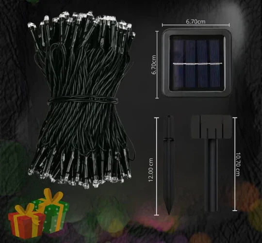 Luces de Navidad Con Panel Solar