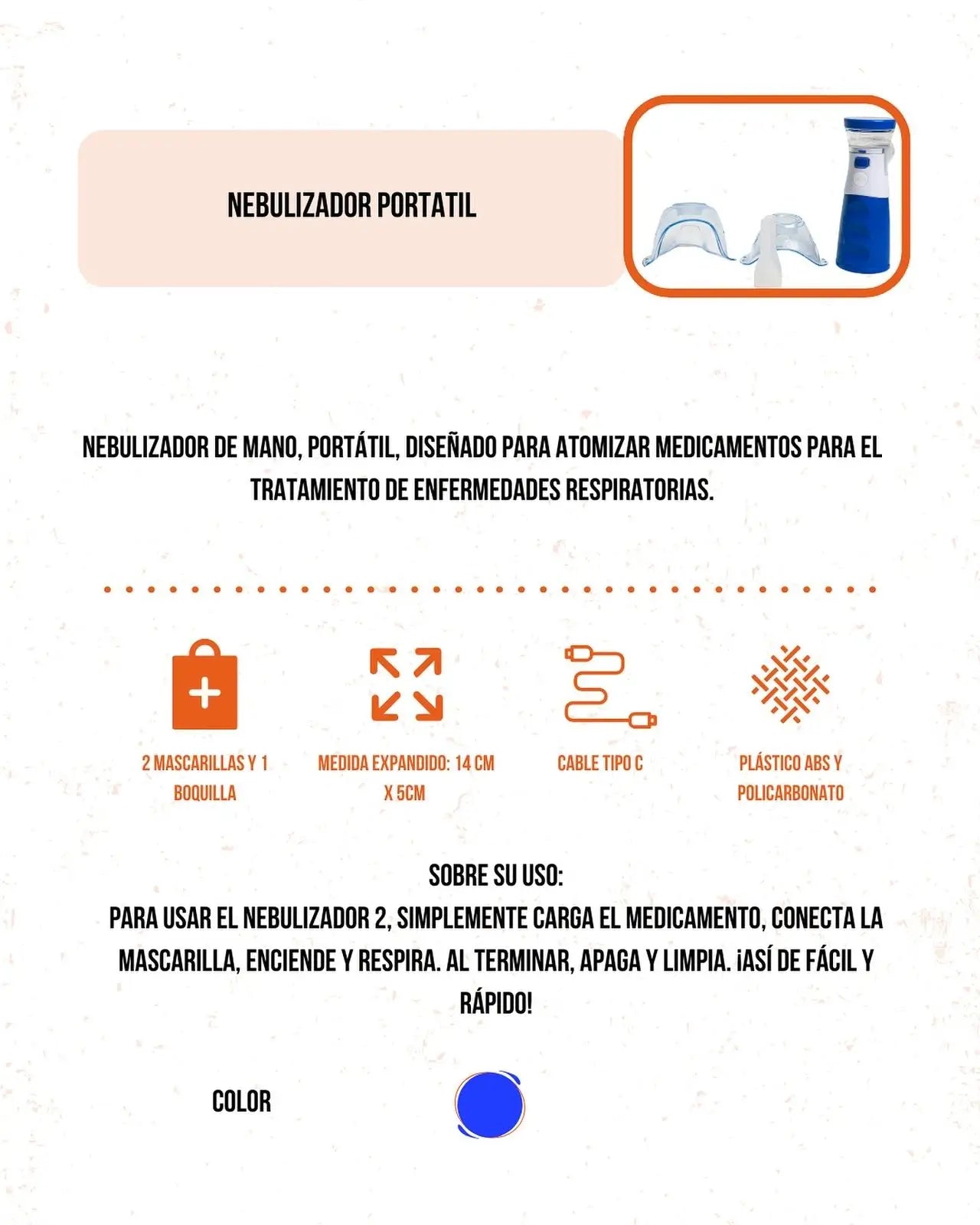 Nebulizador Portátil Para Niños y Adultos